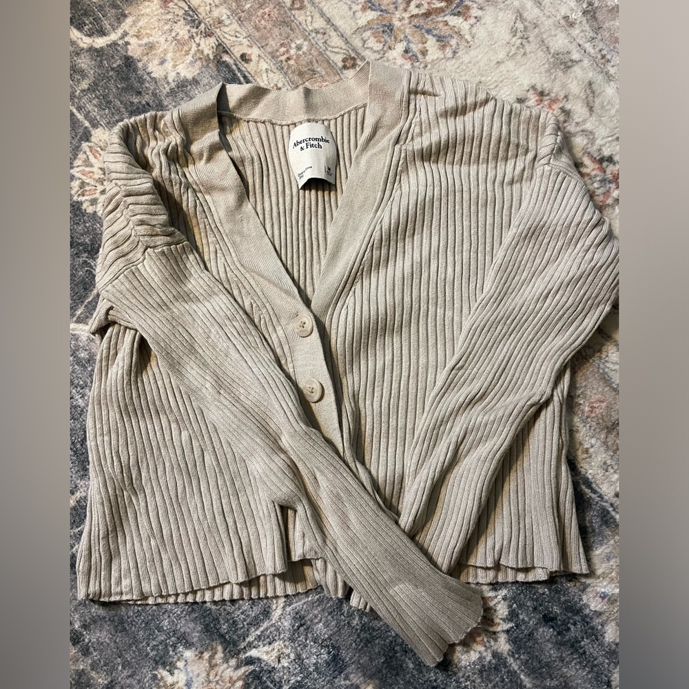 Abercrombie and Fitch Ribbed Cardigan and Tank Set!